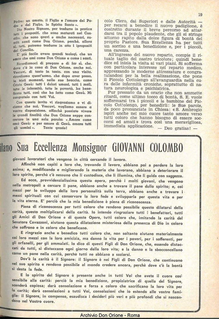 La piccola Opera della Divina Provvidenza, 59, 03, 01-02-1964, pagina 19