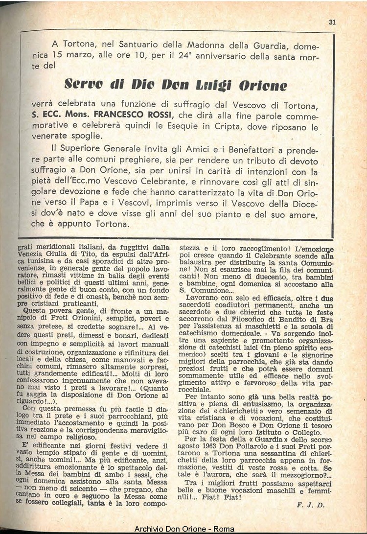 La piccola Opera della Divina Provvidenza, 59, 03, 01-02-1964, pagina 31