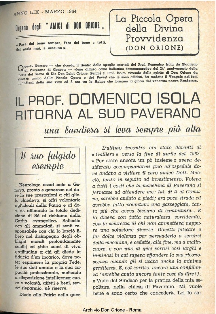 La piccola Opera della Divina Provvidenza, 59, 05, 01-03-1964, pagina 3