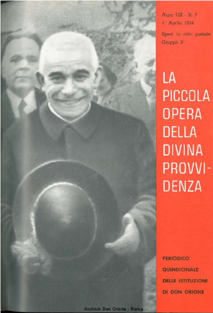 La piccola Opera della Divina Provvidenza, 59, 07, 01-04-1964, pagina 1
