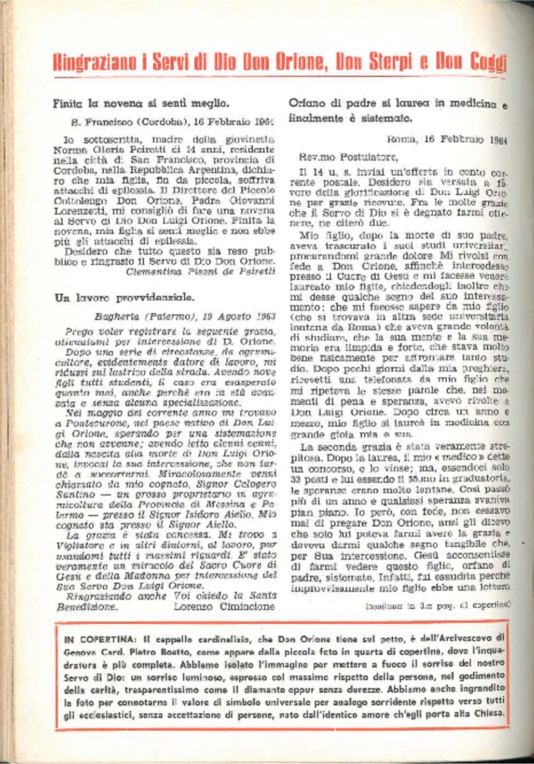 La piccola Opera della Divina Provvidenza, 59, 07, 01-04-1964, pagina 2