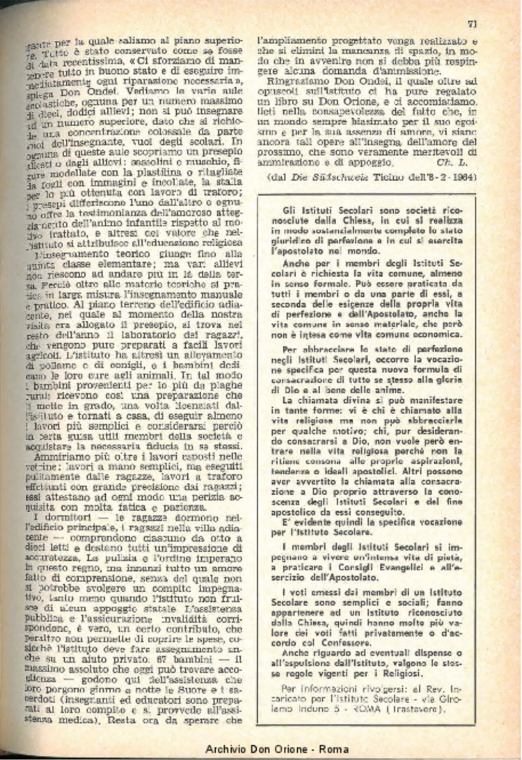 La piccola Opera della Divina Provvidenza, 59, 07, 01-04-1964, pagina 15
