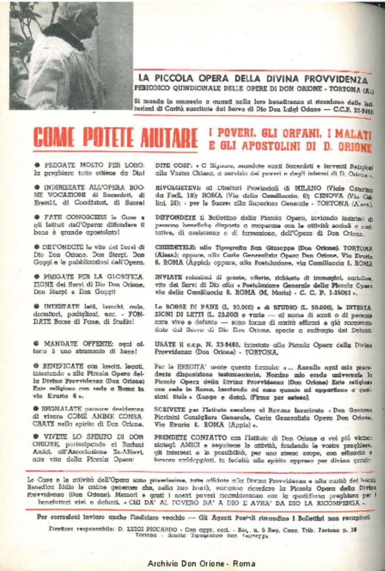 La piccola Opera della Divina Provvidenza, 59, 09, 01-05-1964, pagina 20