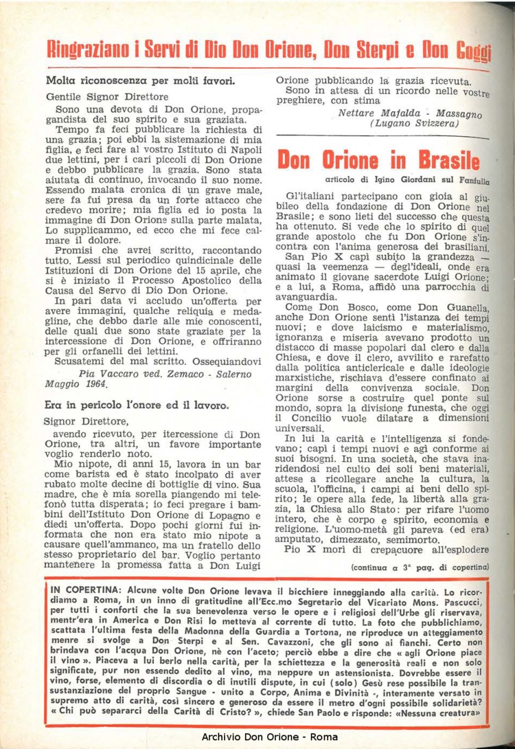 La piccola Opera della Divina Provvidenza, 59, 13, 01-07-1964, pagina 2