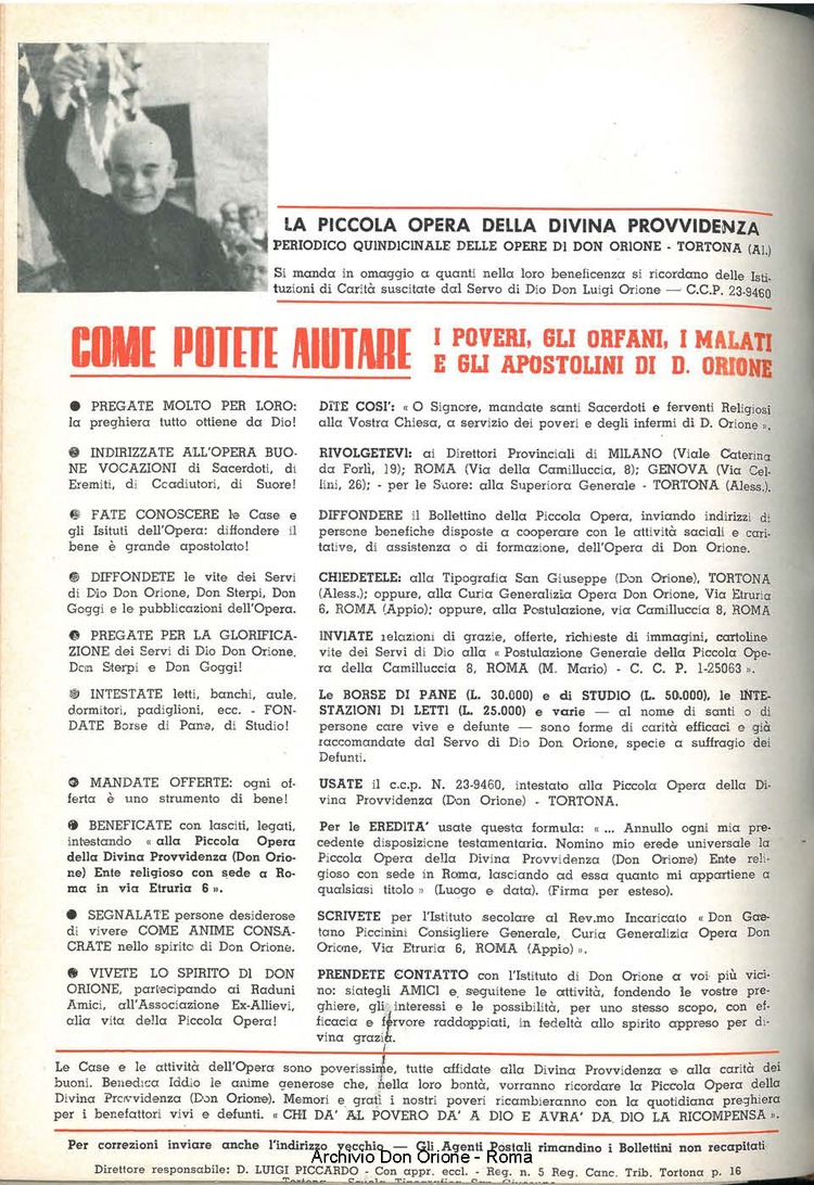 La piccola Opera della Divina Provvidenza, 59, 13, 01-07-1964, pagina 20