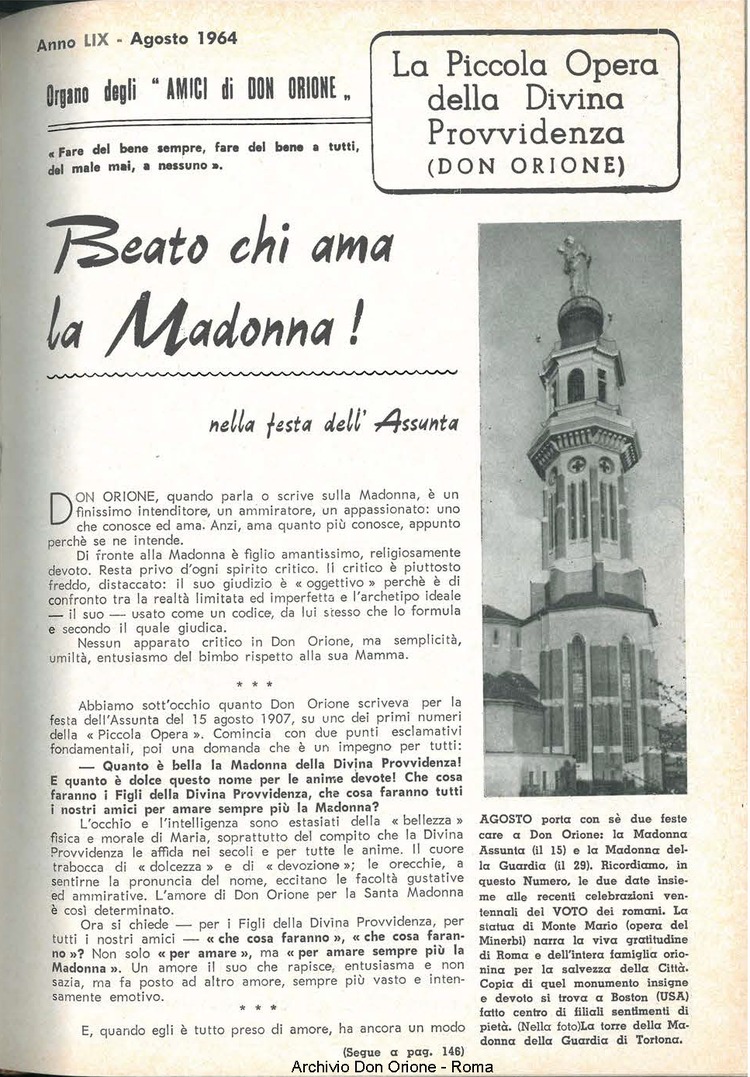 La piccola Opera della Divina Provvidenza, 59, 15, 01-08-1964, pagina 3
