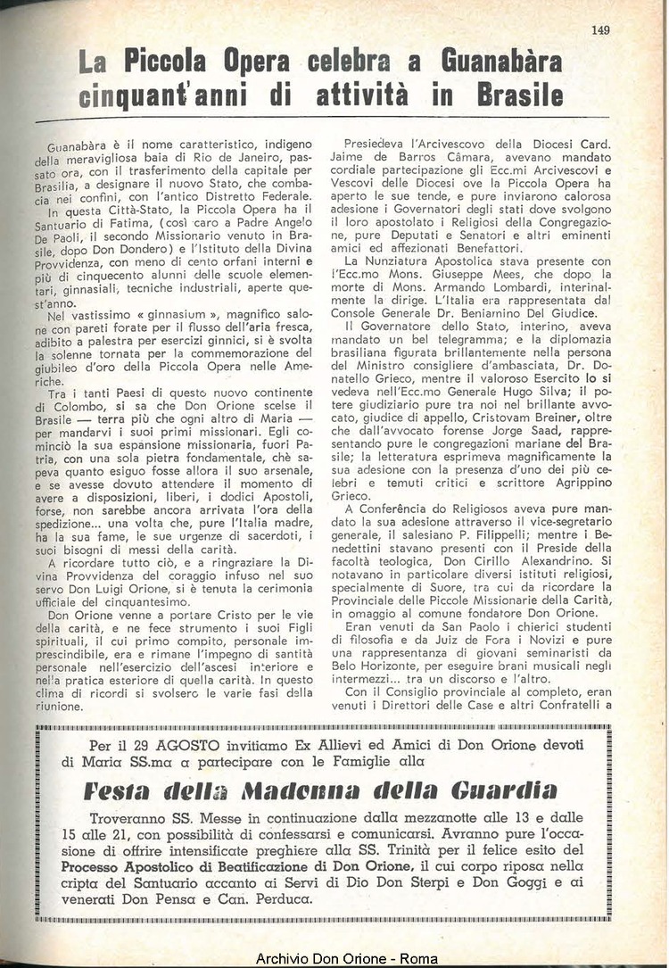 La piccola Opera della Divina Provvidenza, 59, 15, 01-08-1964, pagina 13