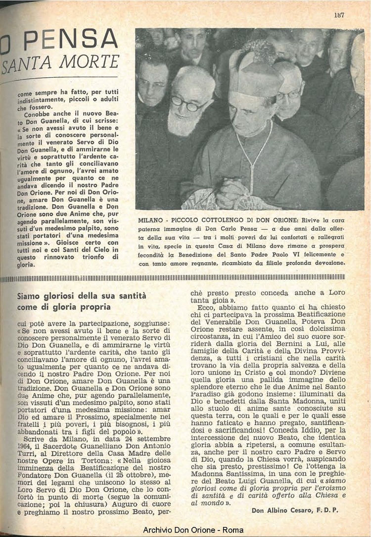 La piccola Opera della Divina Provvidenza, 59, 20, 15-10-1964, pagina 11