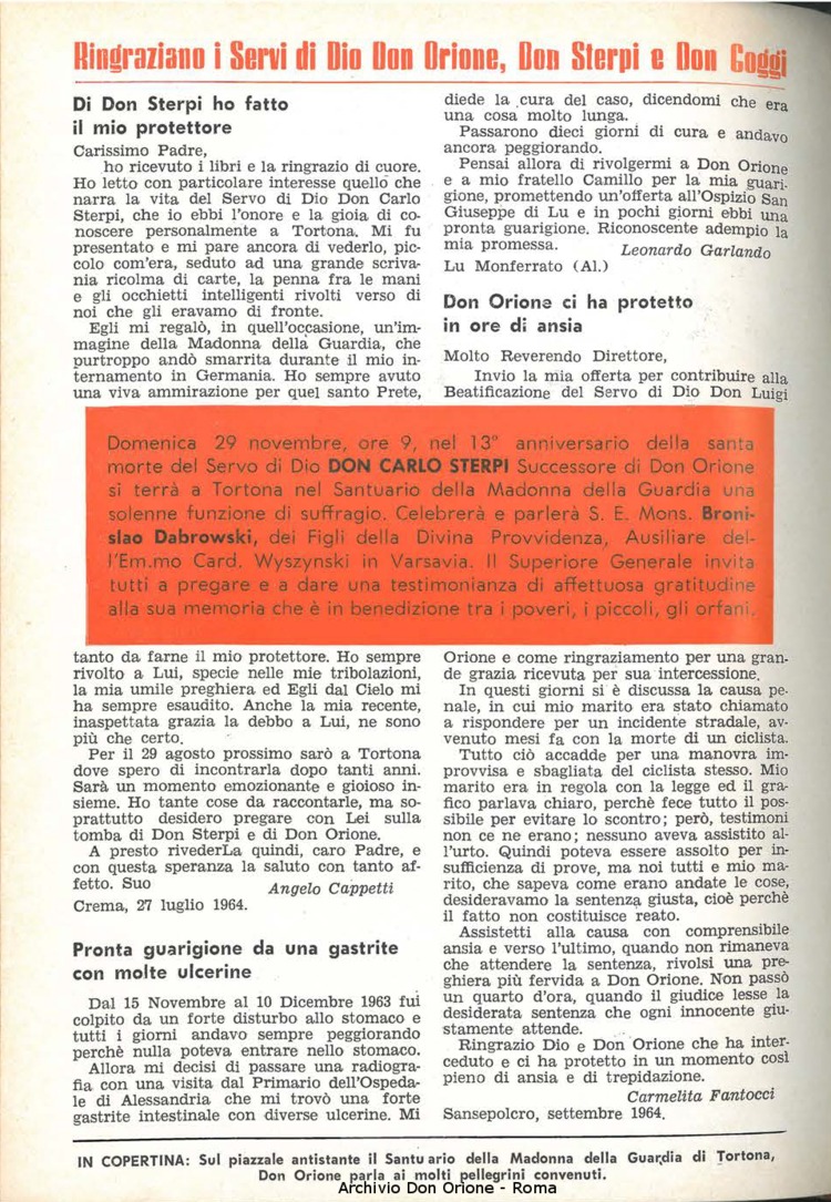 La piccola Opera della Divina Provvidenza, 59, 22, 15-11-1964, pagina 2