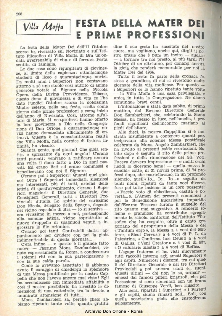 La piccola Opera della Divina Provvidenza, 59, 22, 15-11-1964, pagina 12