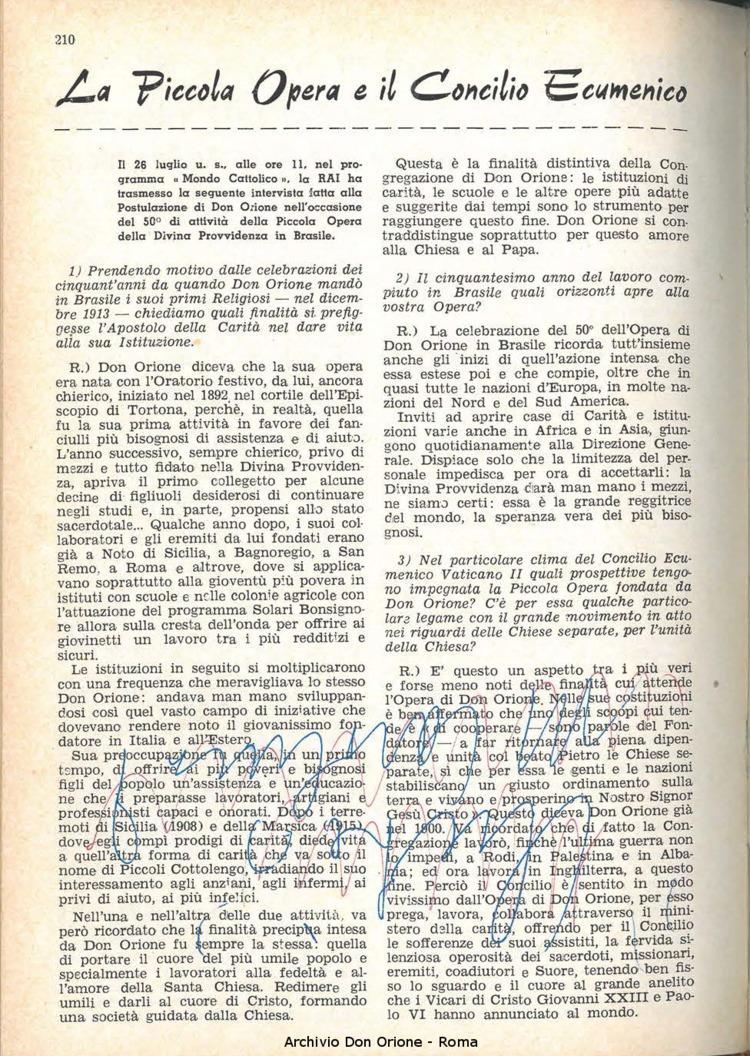 La piccola Opera della Divina Provvidenza, 59, 22, 15-11-1964, pagina 14