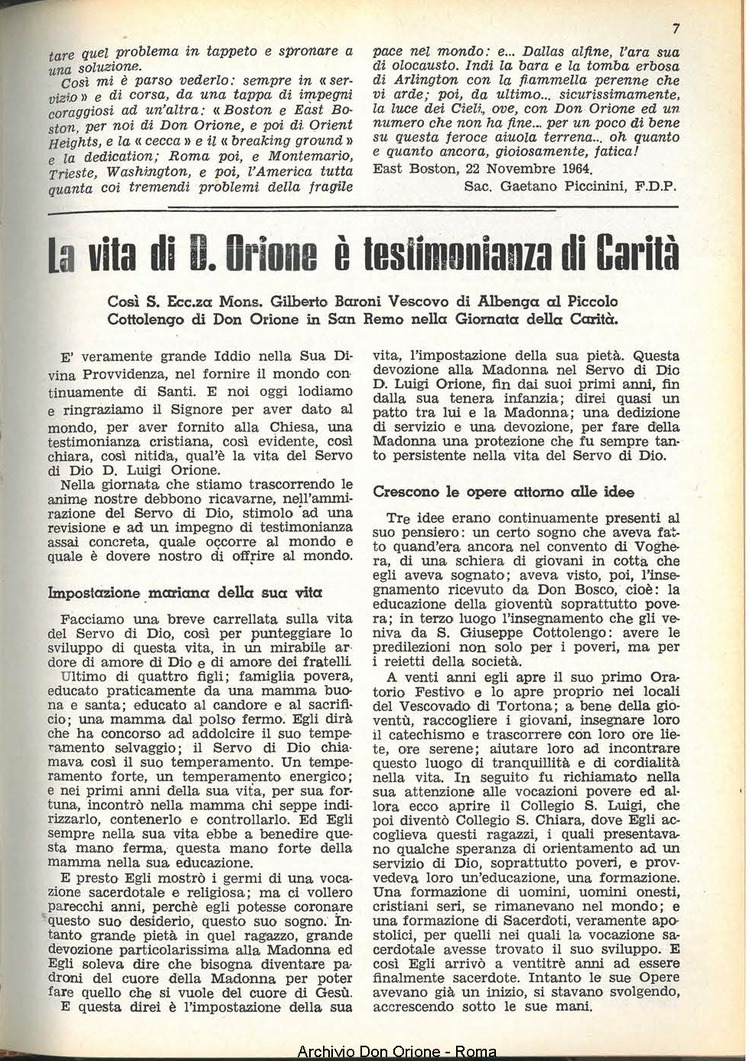 La piccola Opera della Divina Provvidenza, 60, 02, 15-01-1965, pagina 7