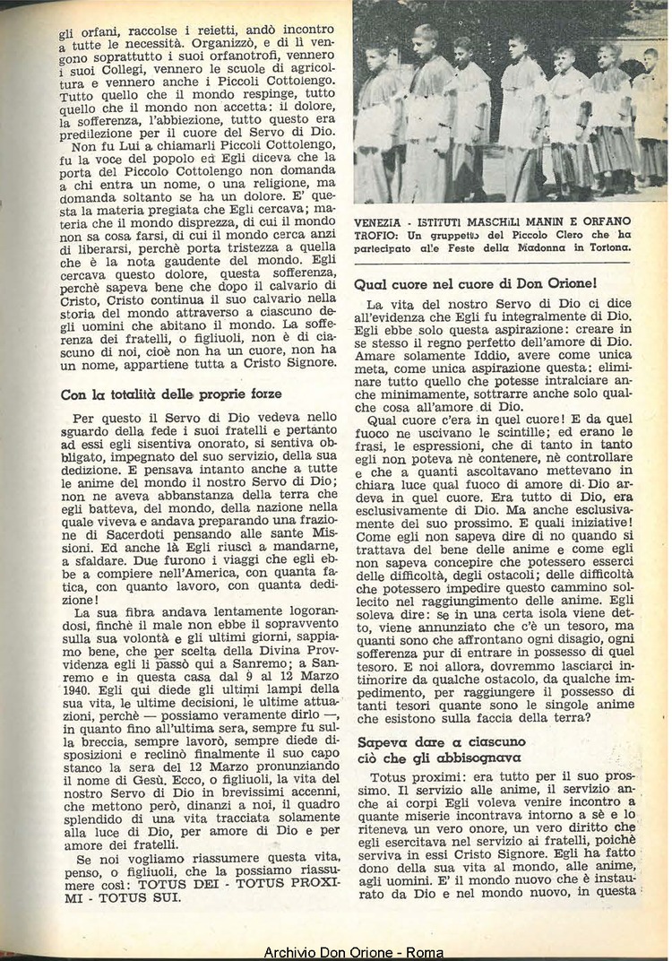 La piccola Opera della Divina Provvidenza, 60, 02, 15-01-1965, pagina 9