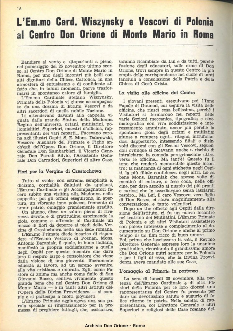 La piccola Opera della Divina Provvidenza, 60, 02, 15-01-1965, pagina 16