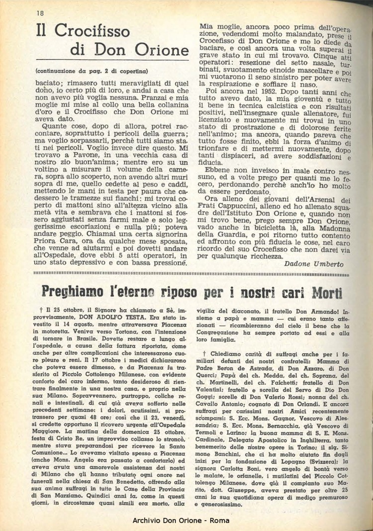 La piccola Opera della Divina Provvidenza, 60, 02, 15-01-1965, pagina 18