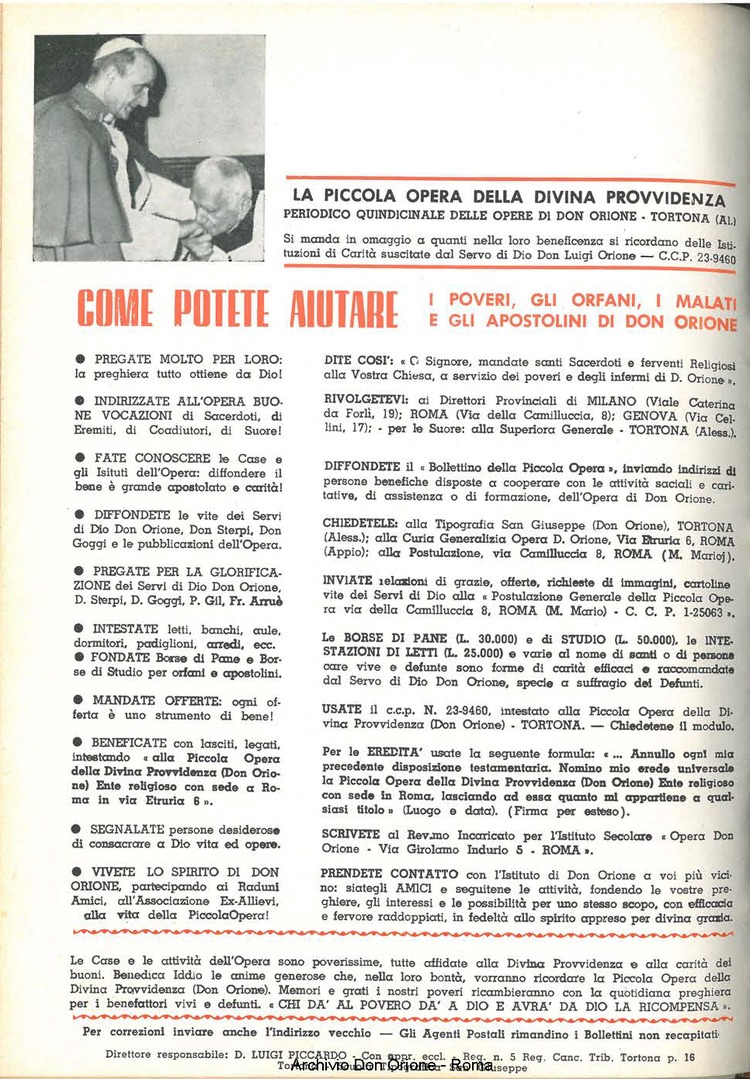 La piccola Opera della Divina Provvidenza, 60, 08, 15-04-1965, pagina 40