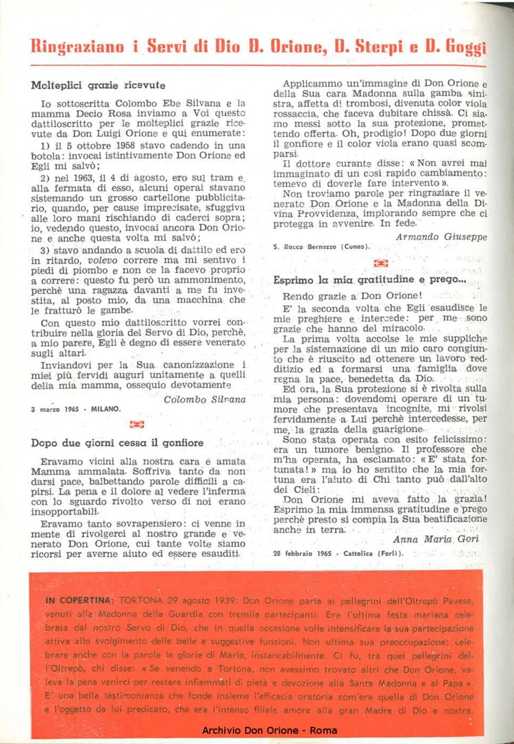 La piccola Opera della Divina Provvidenza, 60, 10, 15-05-1965, pagina 2