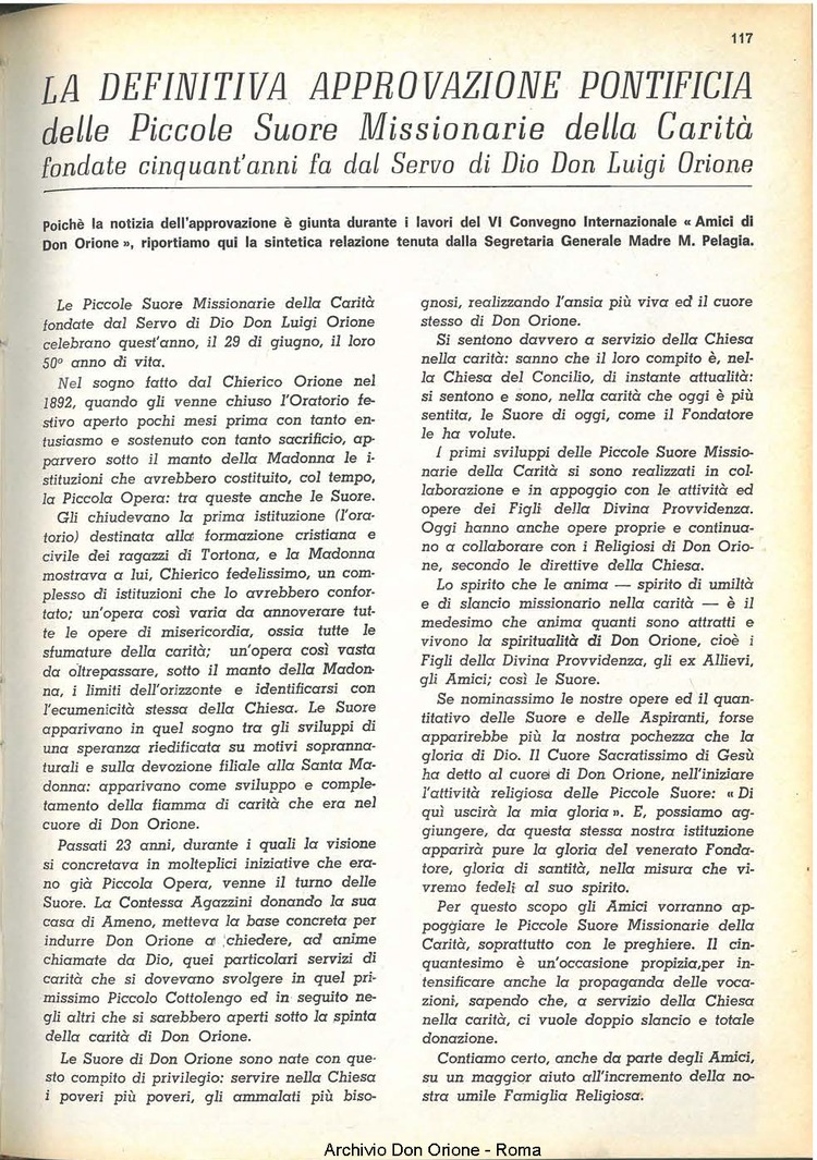 La piccola Opera della Divina Provvidenza, 60, 10, 15-05-1965, pagina 17