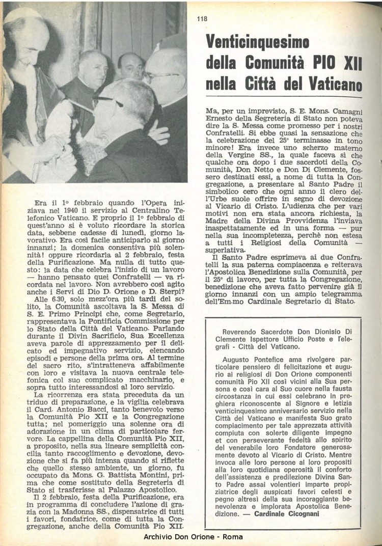 La piccola Opera della Divina Provvidenza, 60, 10, 15-05-1965, pagina 18
