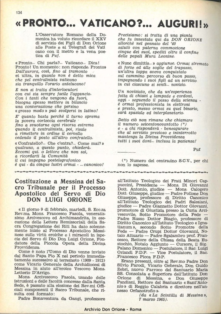 La piccola Opera della Divina Provvidenza, 60, 10, 15-05-1965, pagina 34