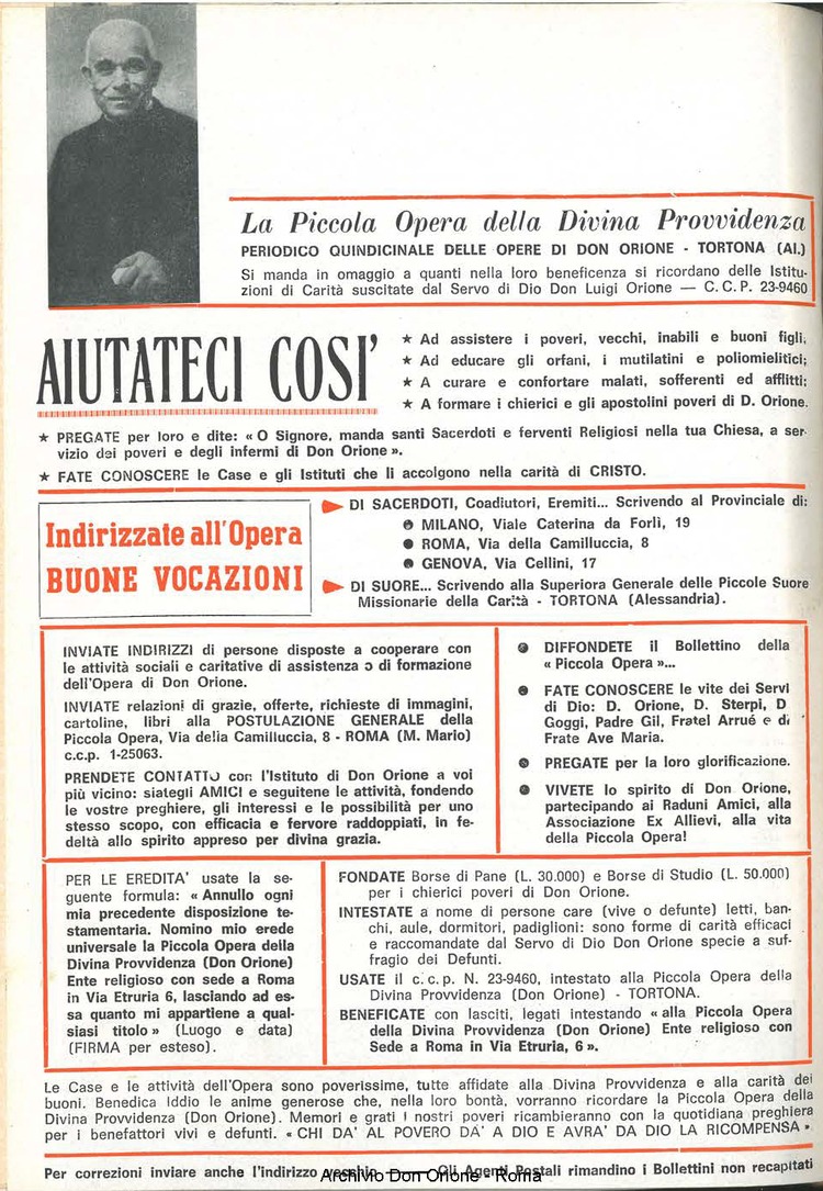 La piccola Opera della Divina Provvidenza, 60, 16, 15-08-1965, pagina 20