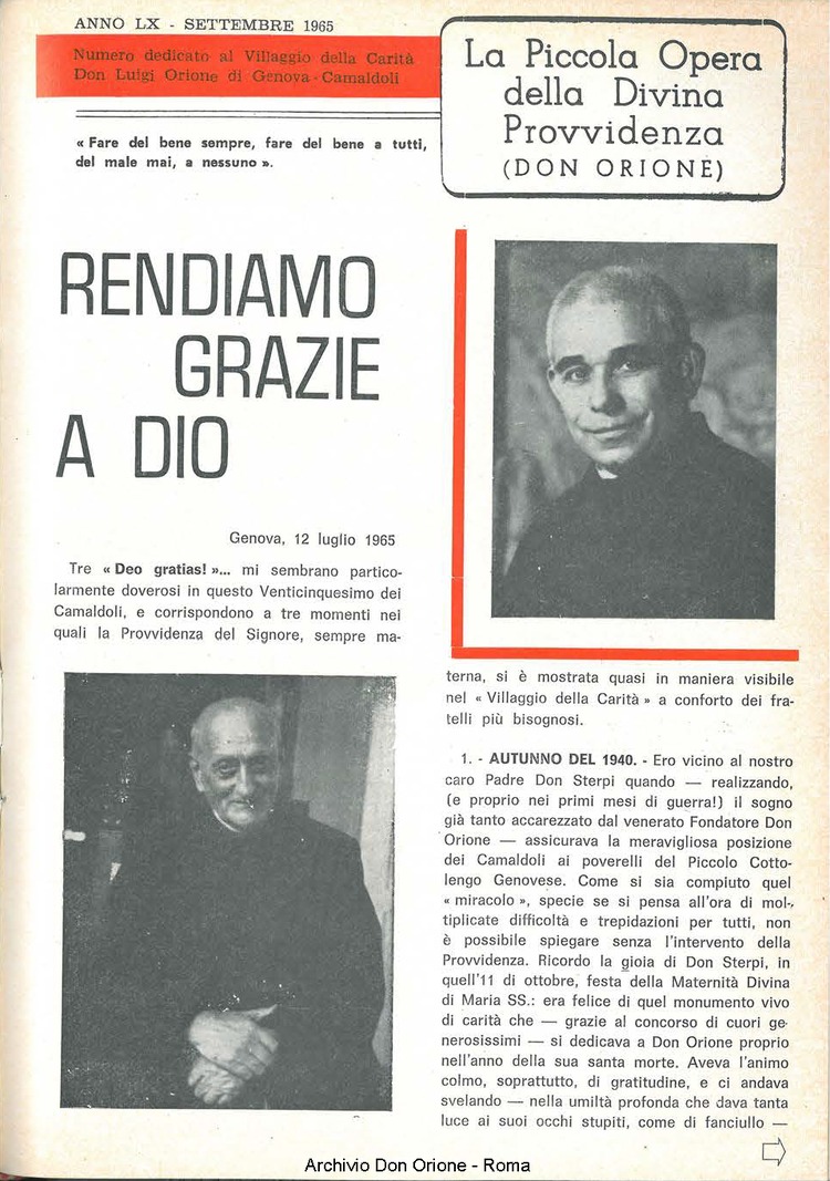 La piccola Opera della Divina Provvidenza, 60, 17, 01-09-1965, pagina 3