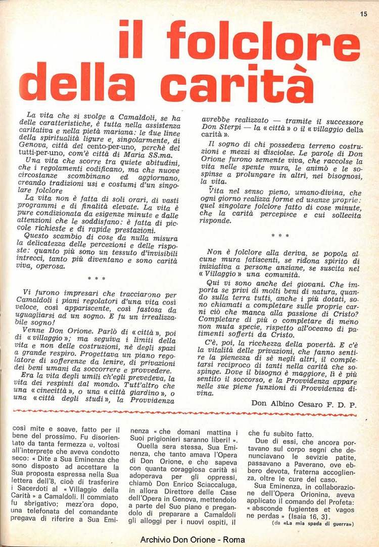 La piccola Opera della Divina Provvidenza, 60, 17, 01-09-1965, pagina 15