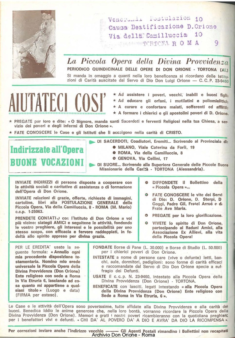 La piccola Opera della Divina Provvidenza, 60, 18, 15-09-1965, pagina 20