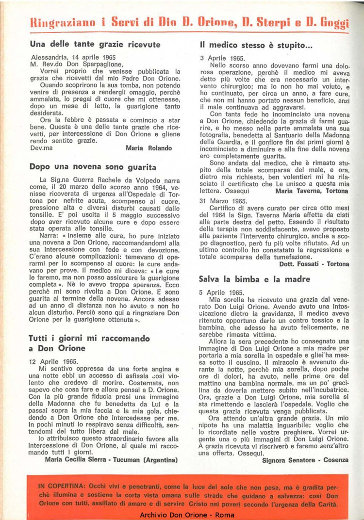 La piccola Opera della Divina Provvidenza, 60, 20, 15-10-1965, pagina 2
