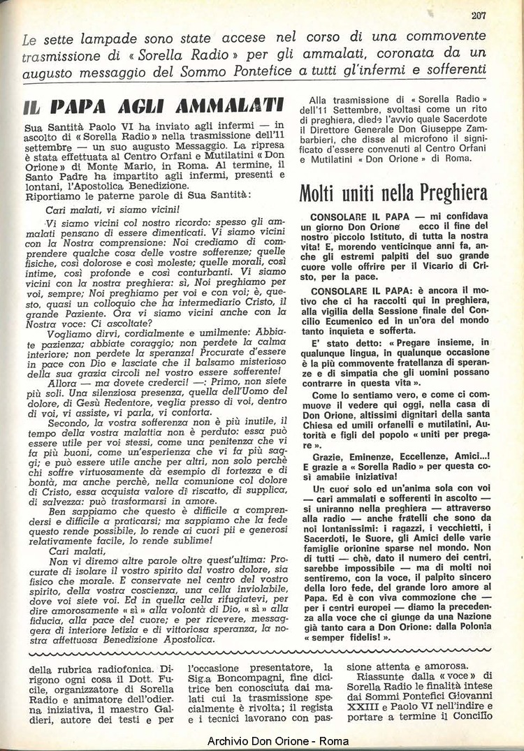 La piccola Opera della Divina Provvidenza, 60, 20, 15-10-1965, pagina 7