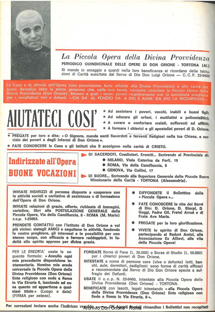 La piccola Opera della Divina Provvidenza, 60, 20, 15-10-1965, pagina 18