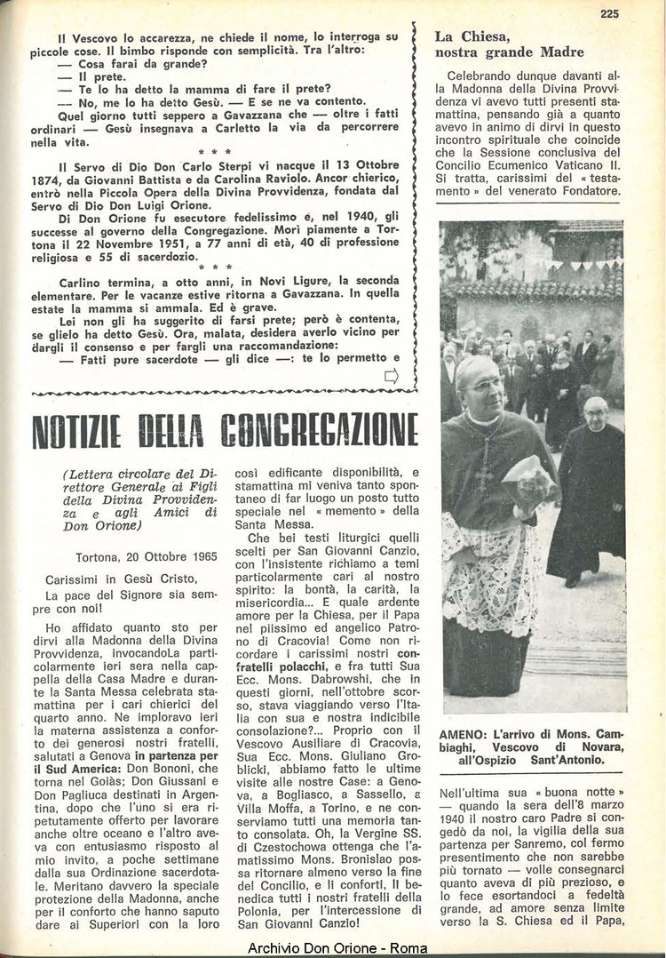 La piccola Opera della Divina Provvidenza, 60, 21, 01-11-1965, pagina 5