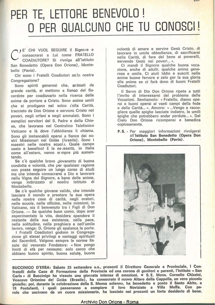 La piccola Opera della Divina Provvidenza, 60, 21, 01-11-1965, pagina 11