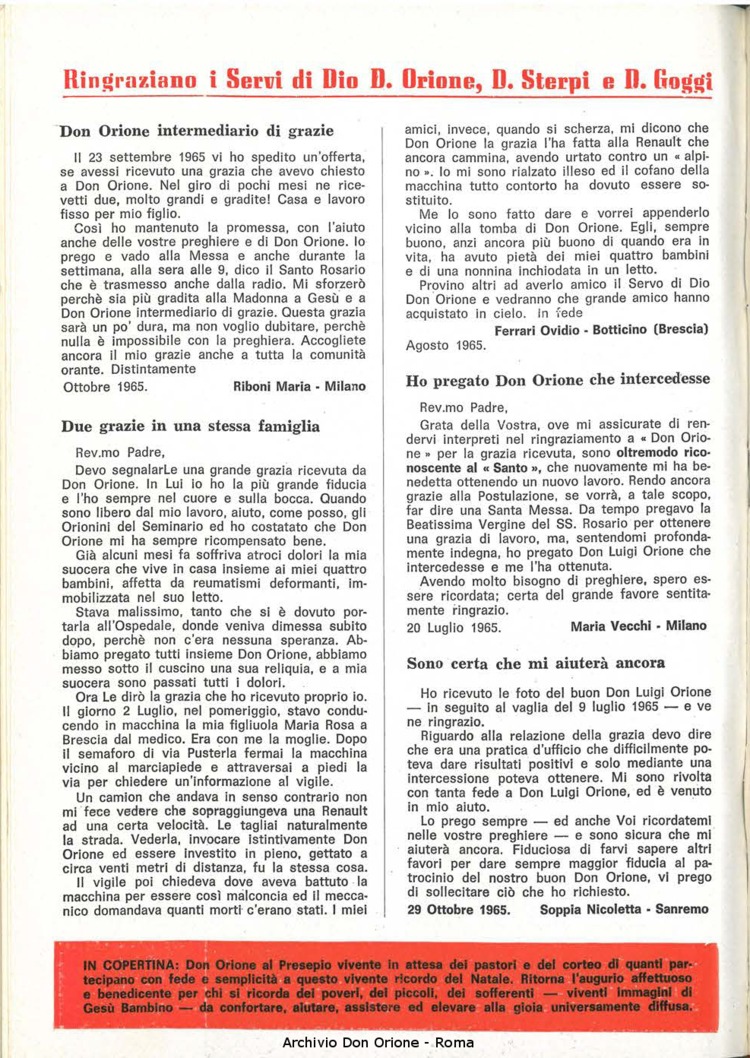 La piccola Opera della Divina Provvidenza, 60, 24, 15-12-1965, pagina 2