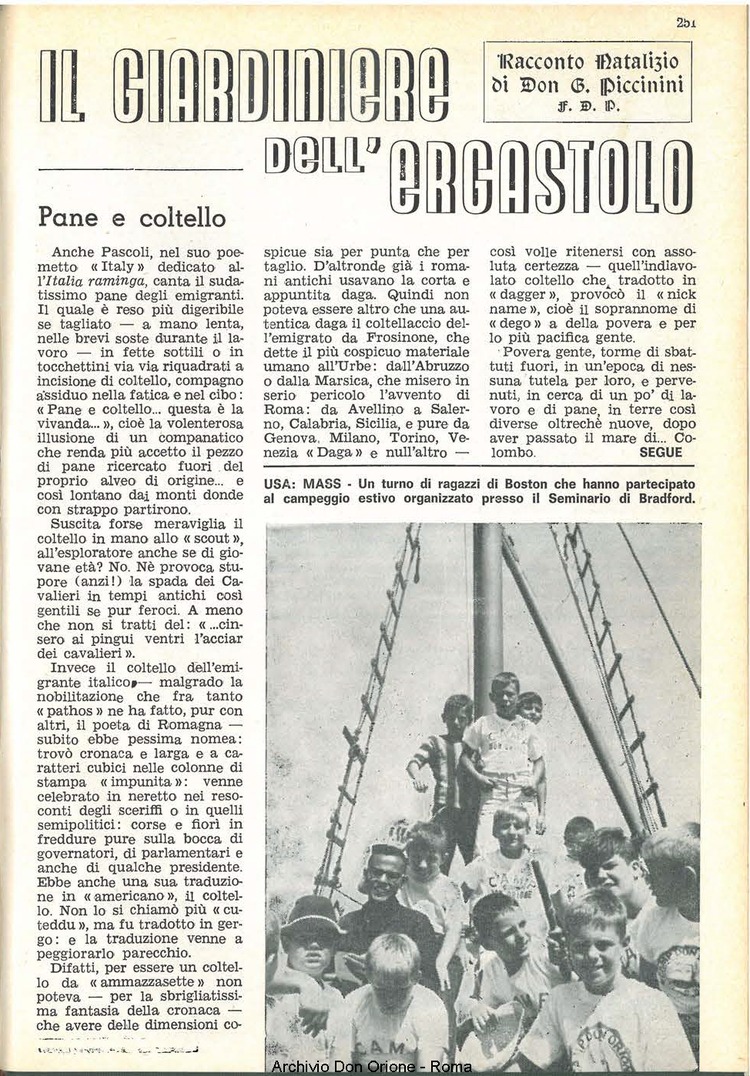 La piccola Opera della Divina Provvidenza, 60, 24, 15-12-1965, pagina 11