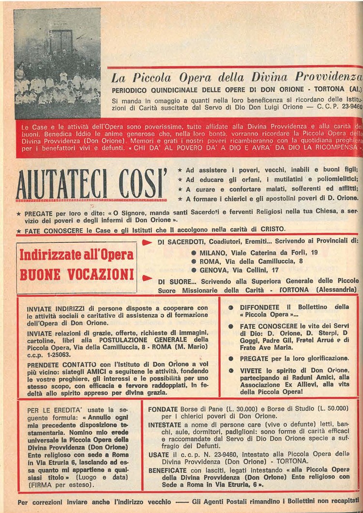 La piccola Opera della Divina Provvidenza, 61, 01, 01-01-1966, pagina 20