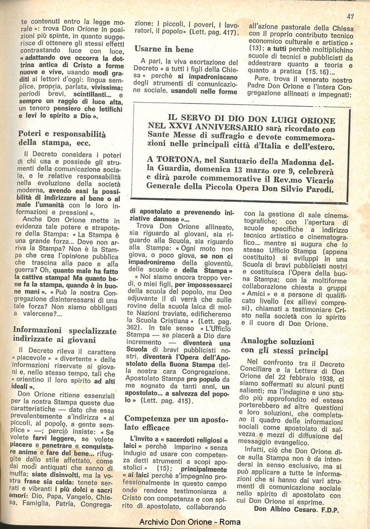La piccola Opera della Divina Provvidenza, 61, 05, 01-03-1966, pagina 7