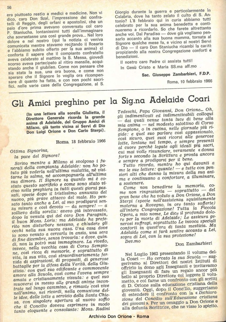 La piccola Opera della Divina Provvidenza, 61, 05, 01-03-1966, pagina 12