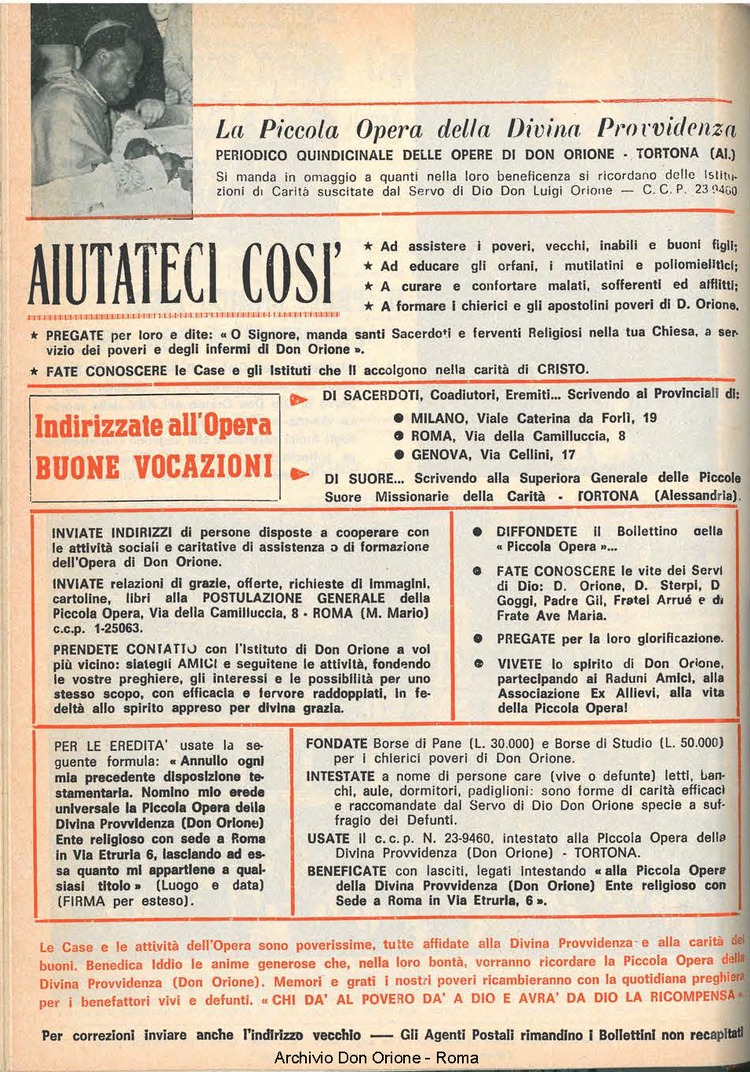 La piccola Opera della Divina Provvidenza, 61, 05, 01-03-1966, pagina 16