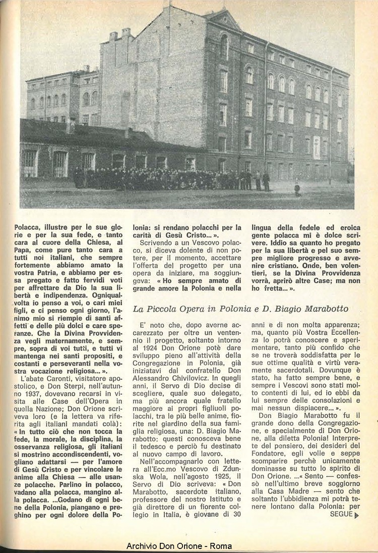 La piccola Opera della Divina Provvidenza, 61, 07, 01-04-1966, pagina 9