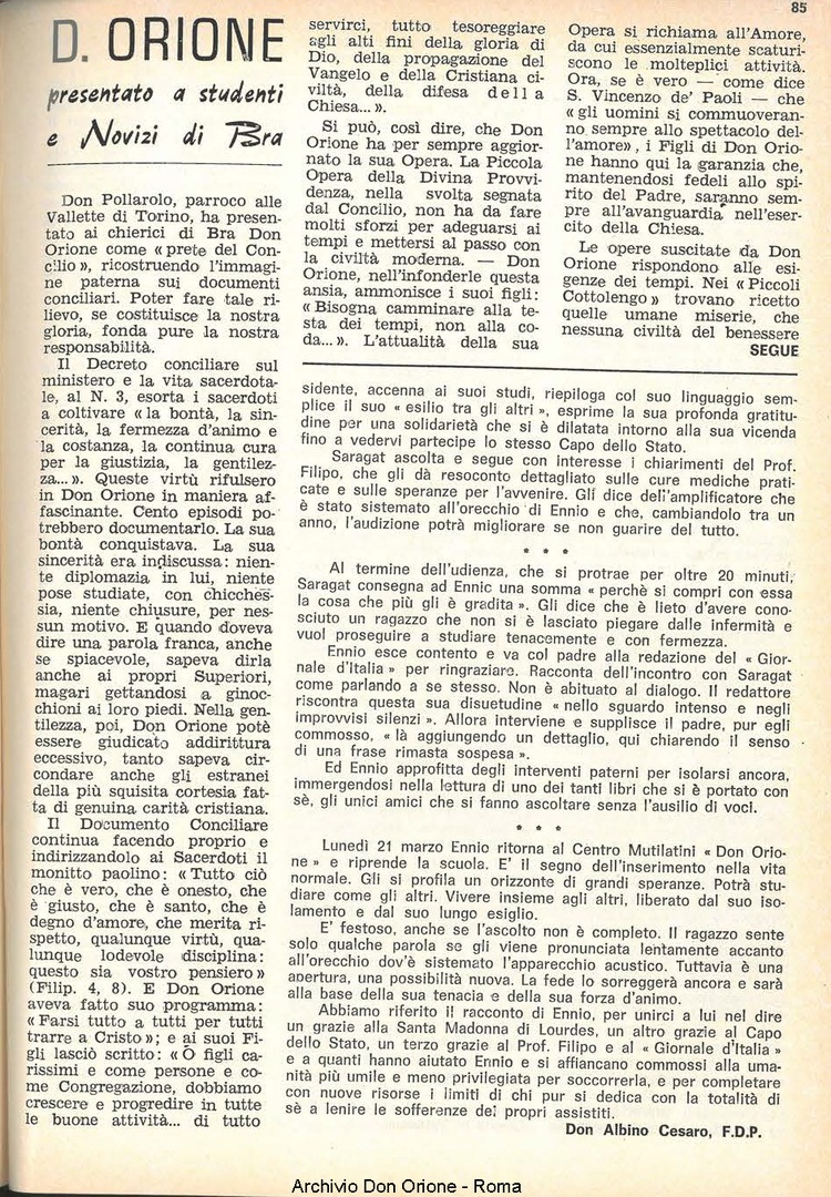 La piccola Opera della Divina Provvidenza, 61, 07, 01-04-1966, pagina 25