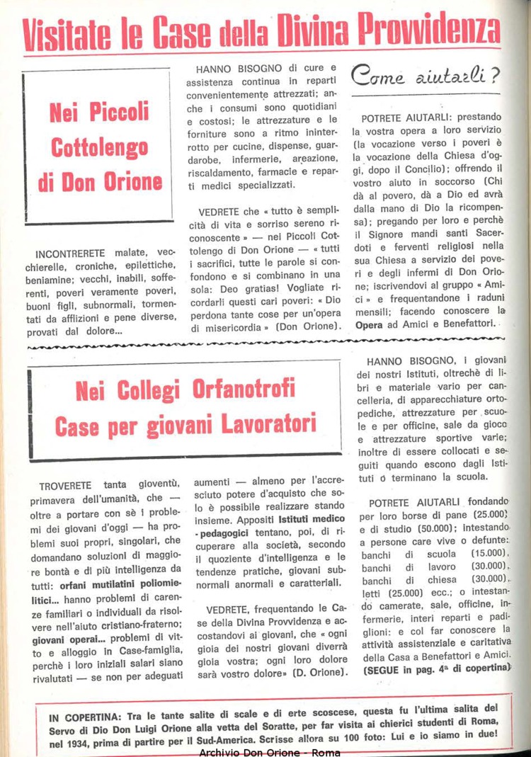 La piccola Opera della Divina Provvidenza, 61, 12, 15-06-1966, pagina 2