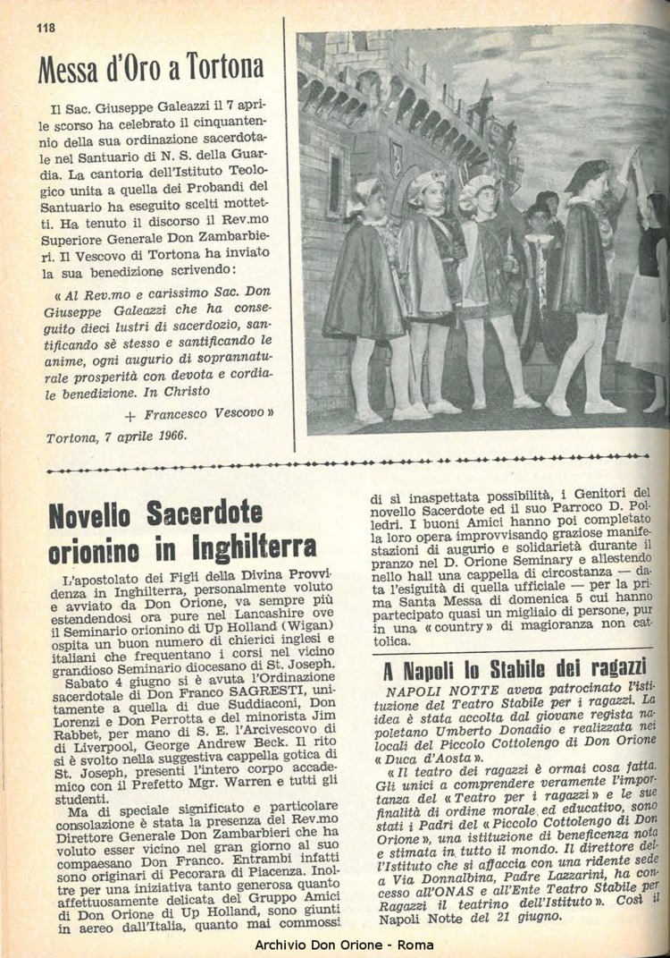 La piccola Opera della Divina Provvidenza, 61, 12, 15-06-1966, pagina 22