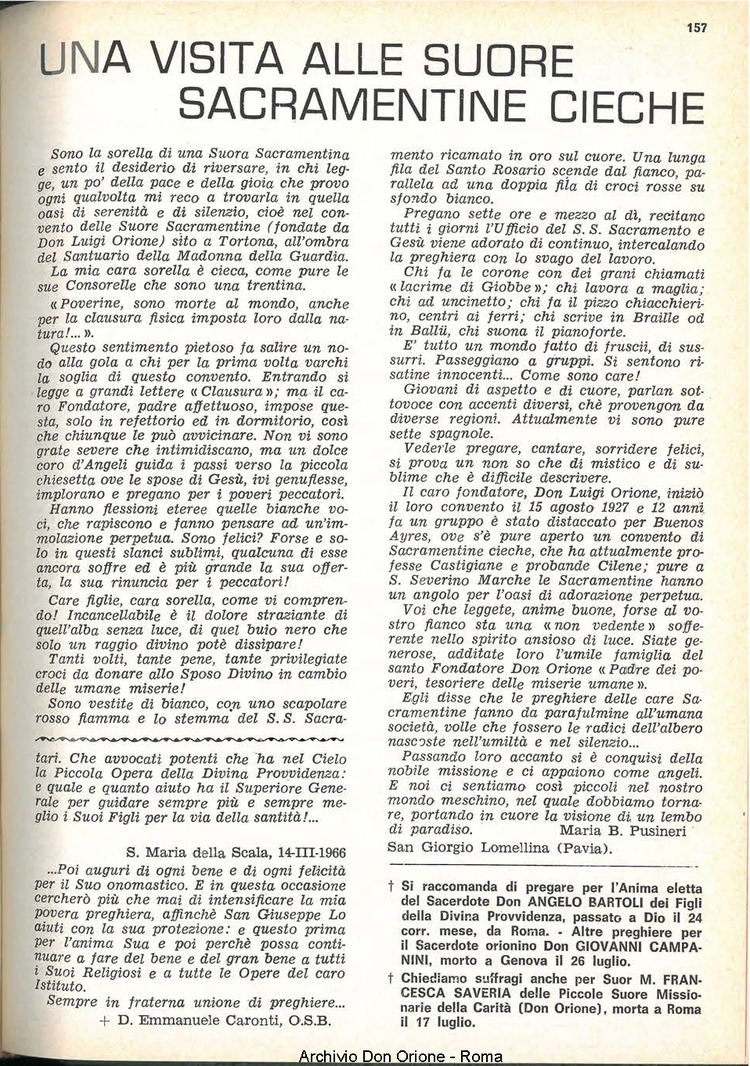 La piccola Opera della Divina Provvidenza, 61, 15, 01-08-1966, pagina 33