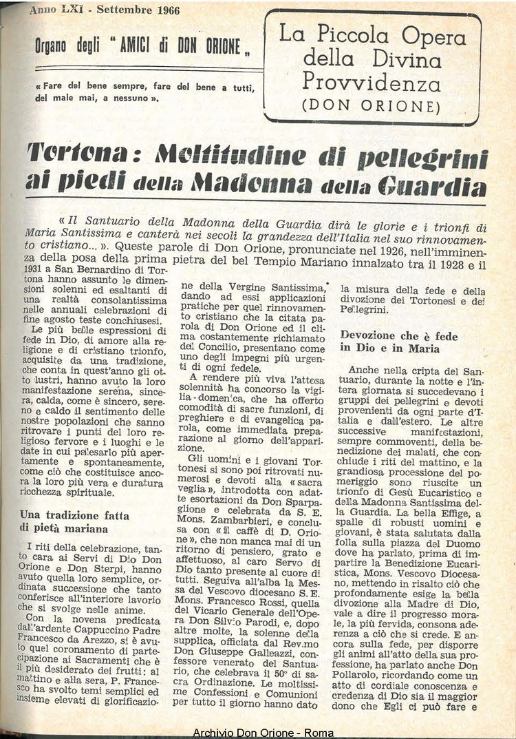 La piccola Opera della Divina Provvidenza, 61, 17, 15-09-1966, pagina 3