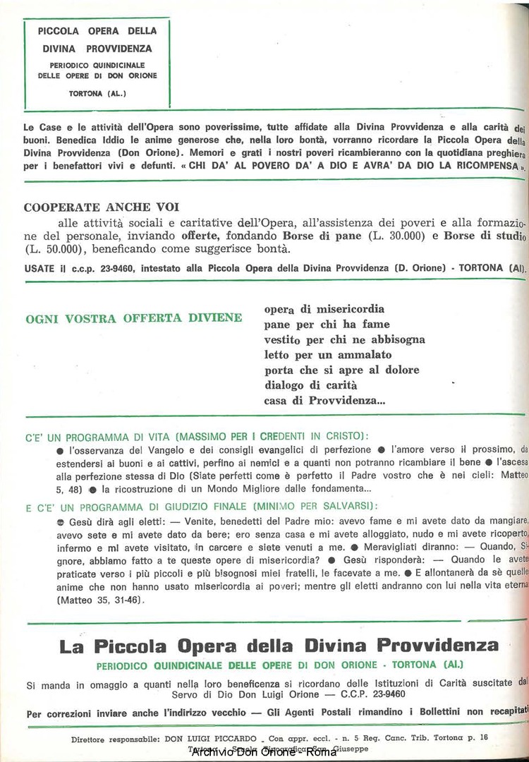 La piccola Opera della Divina Provvidenza, 61, 17, 15-09-1966, pagina 36