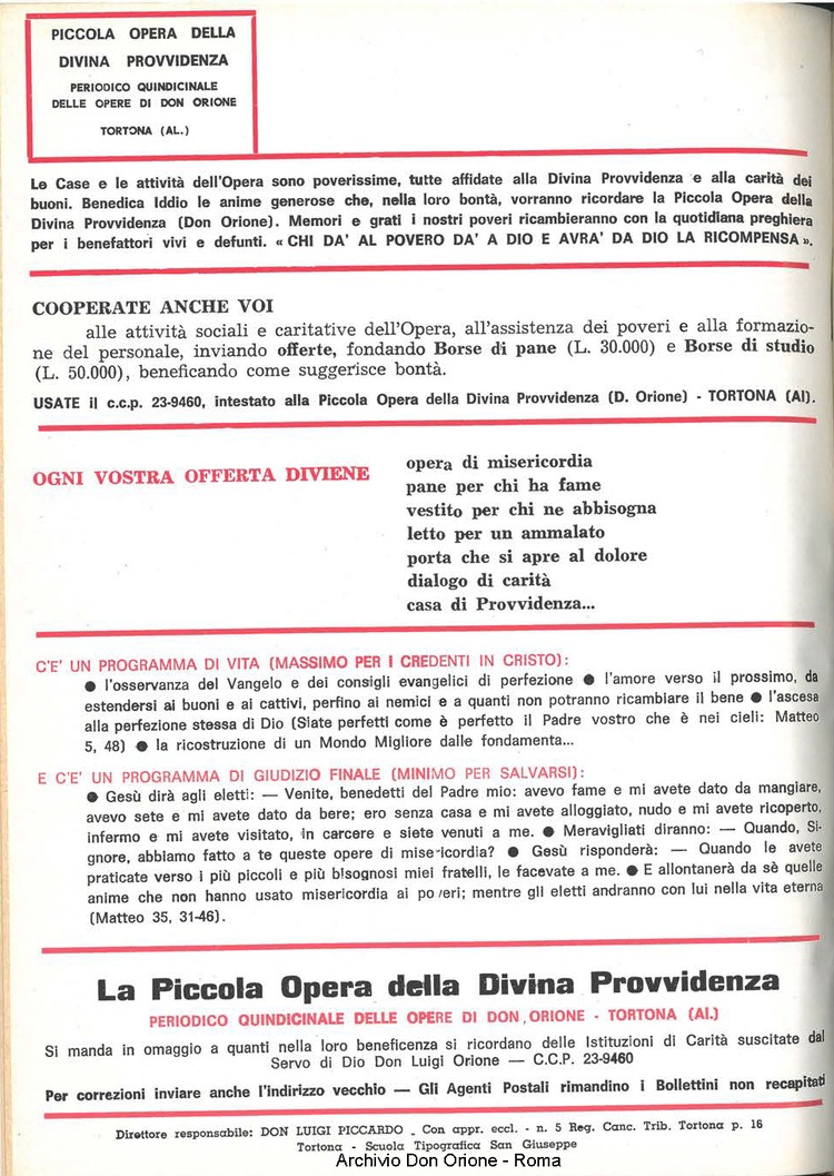 La piccola Opera della Divina Provvidenza, 61, 19_20, 01-10-1966, pagina 20
