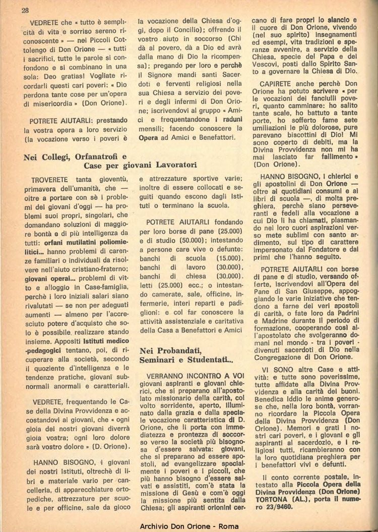 La piccola Opera della Divina Provvidenza, 62, 03, 01-02-1967, pagina 8