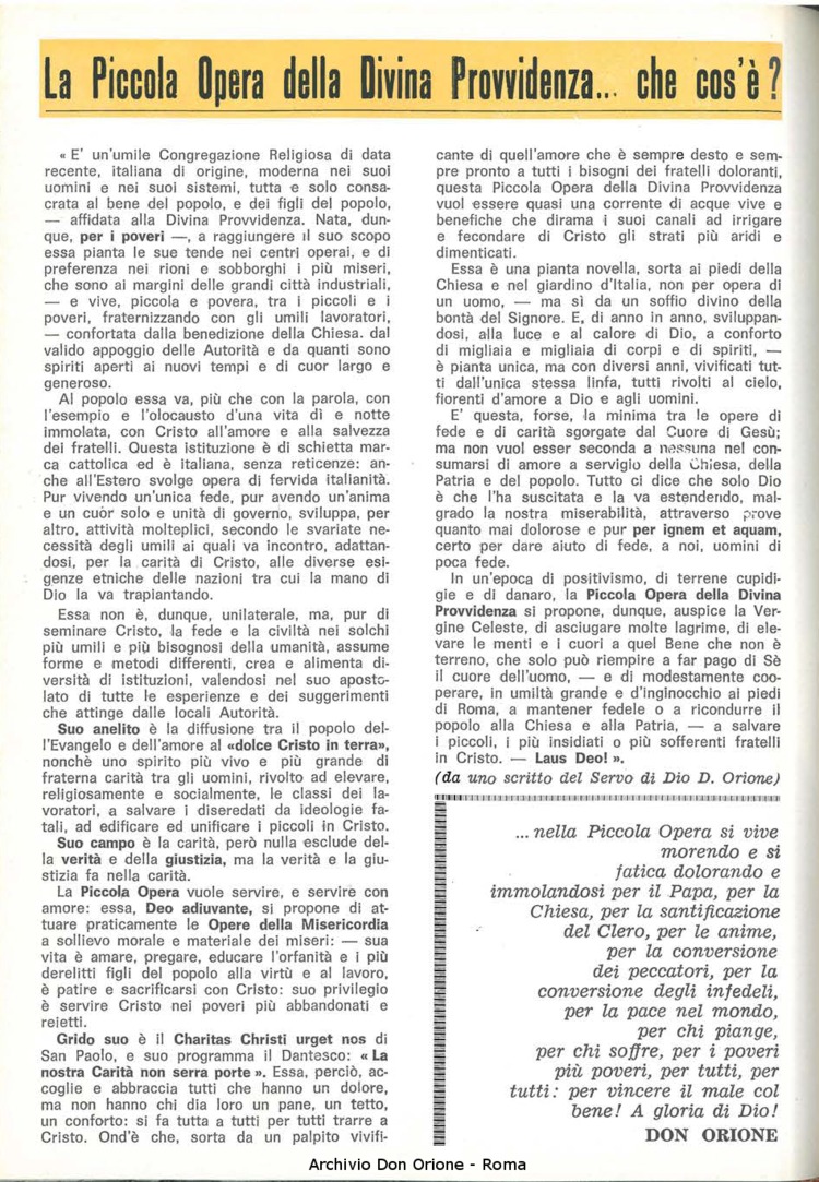 La piccola Opera della Divina Provvidenza, 62, 06, 15-03-1967, pagina 2