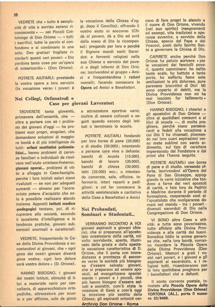La piccola Opera della Divina Provvidenza, 62, 06, 15-03-1967, pagina 8